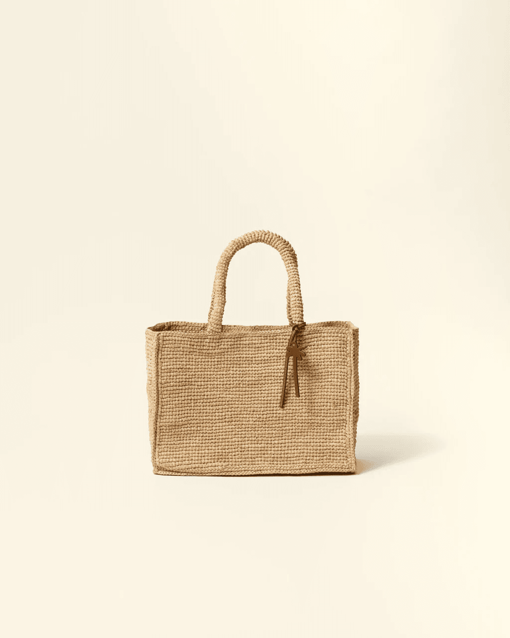 Raffia tote product study.
